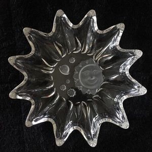 GERMANY STUDIO NOVA "HEAVENS GATE" SUN MOON STARS PLANET FROSTED CRYSTAL Platter